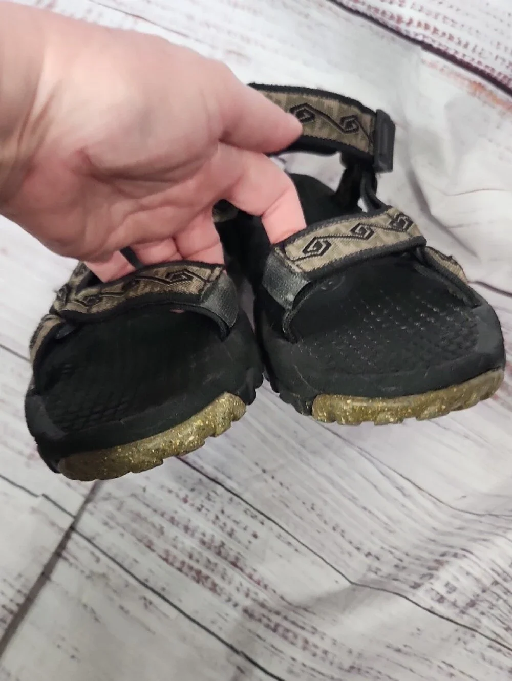 Teva Men's Black and Tan Sport Sandals